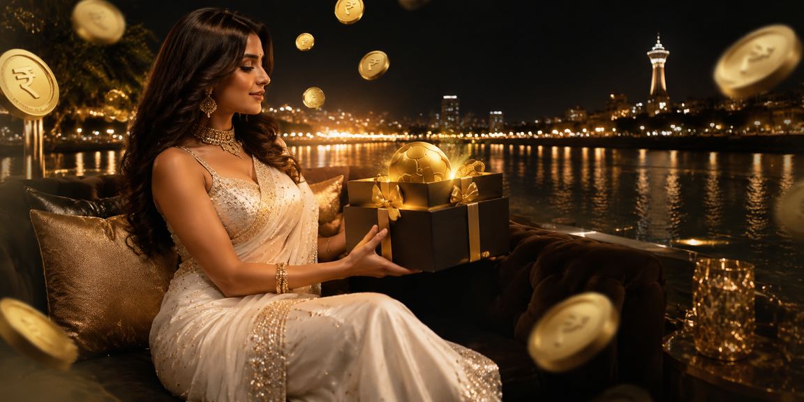 Indian woman checking FAQ on mobile sportsbook app near riverfront